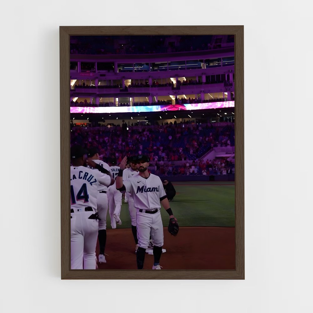Poster Marlins en Action – affiche Baseball (vue 5)